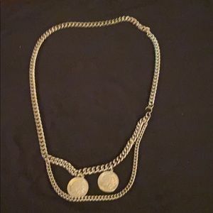 Gold medallion necklace